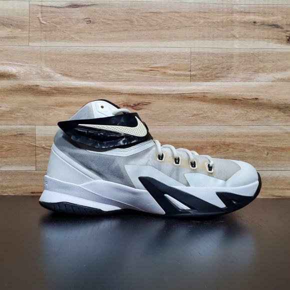 Nike Other - Nike LeBron Zoom Soldier 8 TB White Black Sneakers Men's Size 9